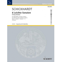 6 leichte Sonaten Band 1 (Nr.1-3) : -Johann Christian Schickhardt