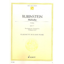Melodie in F op.3,1 : für Klarinette -Anton Rubinstein / Arr.Wolfgang Birtel