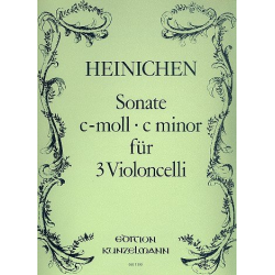Sonate c-Moll : für 3 Violoncelli -Johann David Heinichen