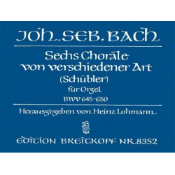 6 Choräle nach verschiedener Art - Schübler-Choräle -Johann Sebastian Bach / Arr.Heinz Lohmann