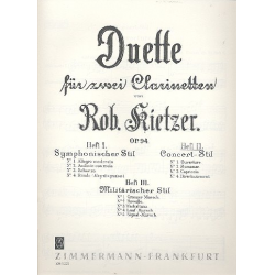 Duette für 2 Klarinetten op.94 -Robert Kietzer