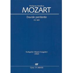 Davide penitente KV469 : Kantate -Wolfgang Amadeus Mozart