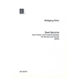 Zwei Sprüche : für Bariton und Klavier -Wolfgang Rihm