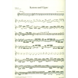 Kanon und Gigue D-Dur : für 3 Violinen -Johann Pachelbel