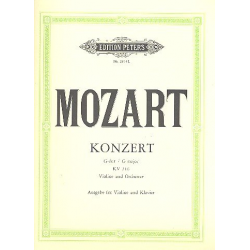 Konzert G-Dur KV216 für Violine -Wolfgang Amadeus Mozart / Arr.Carl Flesch