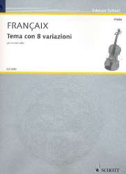 Tema con 8 variazioni : per violino solo -Jean Francaix