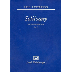 Soliloquy op.79 : for clarinet -Paul Patterson