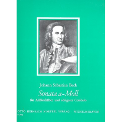 Sonata für Altblockflöte und obligates Cembalo a-moll BWV 1020 -Johann Sebastian Bach