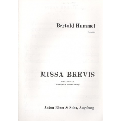Missa brevis op.18c : für -Bertold Hummel