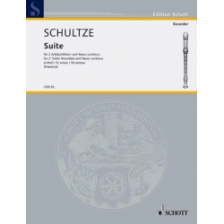 Suite : für 2 Altblockflöten -Johann Christoph (Christian?) Schultze