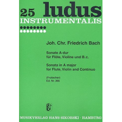 Sonate A-Dur : für Flöte, Violine -Johann Christoph Friedrich Bach