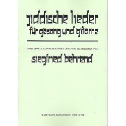 Jiddische Lieder : für -Siegfried Behrend