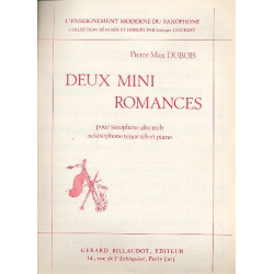 2 mini romances : pour saxophone - Pierre Max Dubois