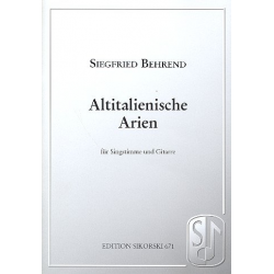 Altiatlienische Arien : für Singstimme und -Siegfried Behrend