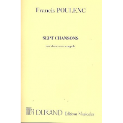 7 Chansons : pour choeur mixte a cappella -Francis Poulenc