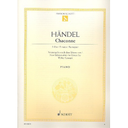 Chaconne F-Dur : für Klavier -Georg Friedrich Händel (George Frederic Handel)
