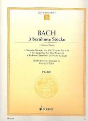3 berühmte Stücke : für Klavier -Johann Sebastian Bach / Arr.Friedrich Zehm