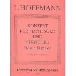 Konzert D-Dur für Flöte und Streicher (Klavierauszug) -Leopold Hoffmann
