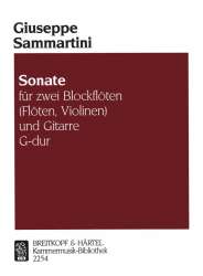 Sonate G-Dur : für 2 Blockflöten -Giuseppe Sammartini