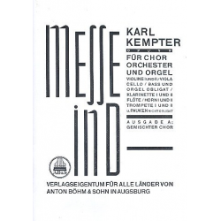 Messe D-Dur op.9 Ausgabe A : -Karl Kempter