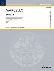 Sonate B-Dur op.2,7 : für Altblockflöte - Benedetto Marcello