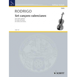 Set cancons valencianes : für -Joaquin Rodrigo