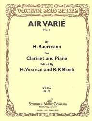 Air varié Nr.2 : für Klarinette und Klavier -Heinrich Joseph Baermann