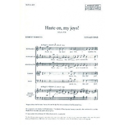 Haste on my Joys op. 17,6 : for mixed chorus -Gerald Finzi
