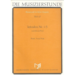 Intraden Nr.1-5 : -Johann Christoph Pezel