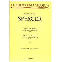 Konzert A-Dur für Kontrabaß und -Johann Mathias Sperger