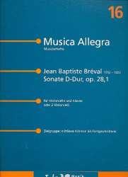 Sonate D-Dur op.28,1 : für Violoncello -Jean Baptiste Breval
