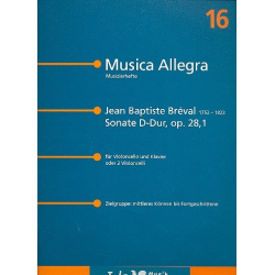 Sonate D-Dur op.28,1 : für Violoncello -Jean Baptiste Breval
