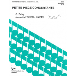 Petite pièce concertante for trumpet -Guillaume Balay / Arr.Forrest L. Buchtel