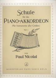 Schule für das Piano-Akkordeon Band 2 -Paul Nicolai
