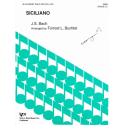 Siciliano for clarinet and piano -Johann Sebastian Bach / Arr.Forrest L. Buchtel