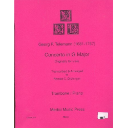 Concerto g major for viola and orchestra : -Georg Philipp Telemann