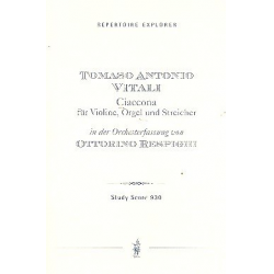 Ciaccona : für Violine, Orgel und Streicher -Tommaso Antonio Vitali