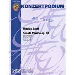 Sonata variata op.70 : -Nicolas Bacri