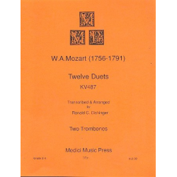 12 Duets KV487 : for 2 trombones -Wolfgang Amadeus Mozart