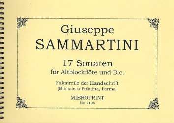 17 Sonaten : für Altblockflöte und Bc -Giuseppe Sammartini