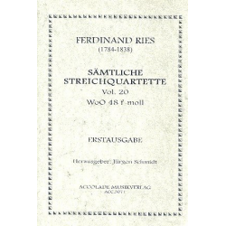 Quartett Nr. 20 Woo 48 F-Moll -Ferdinand Ries