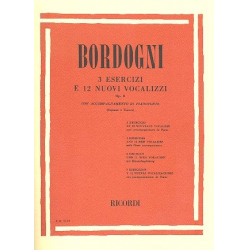 3 Esercizi e 12 nuovi vocalizzi op.8 : per -Marco Bordogni