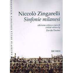 Sinfonie milanesi : per orchestra -Nicola Antonio Zingarelli