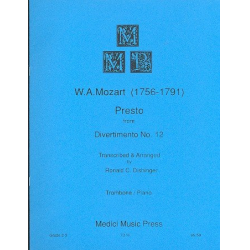 Divertimento no.12 : for trombone -Wolfgang Amadeus Mozart