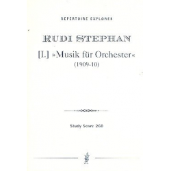 Musik Nr.1 : für Orchester -Rudi Stephan