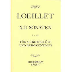 12 Sonaten op.4 Band 2 (Nr.7-12) : -Jean Baptiste (John of London) Loeillet