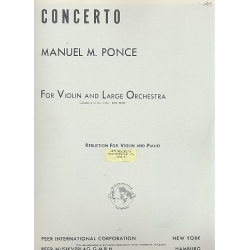 Concerto for violin and large orchestra : -Manuel Ponce