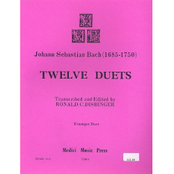 12 Duets : for trumpets -Johann Sebastian Bach