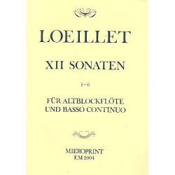 12 Sonaten op.4 Band 1 (Nr.1-6) : -Jean Baptiste (John of London) Loeillet