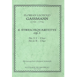 Quartette Op. 1 Nr. 5-6 [F-B] -Florian Leopold Gassmann